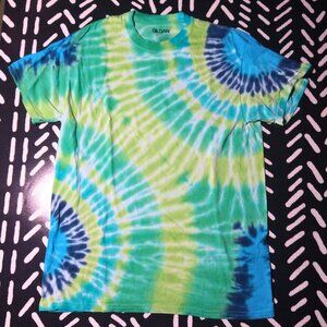 Blue and Green Tie Dye T-Shirt